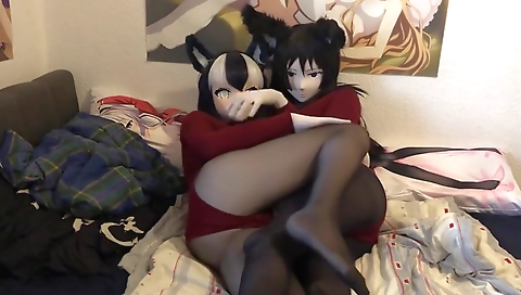 Two horny and dildo in a felecia^ bffs fucking