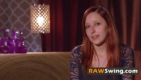 Sexy brunette hair in red lingerie