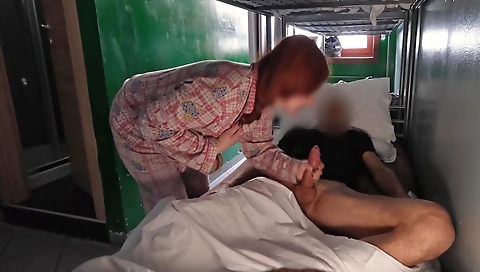 Blonde and brunette likes to take a blowjob